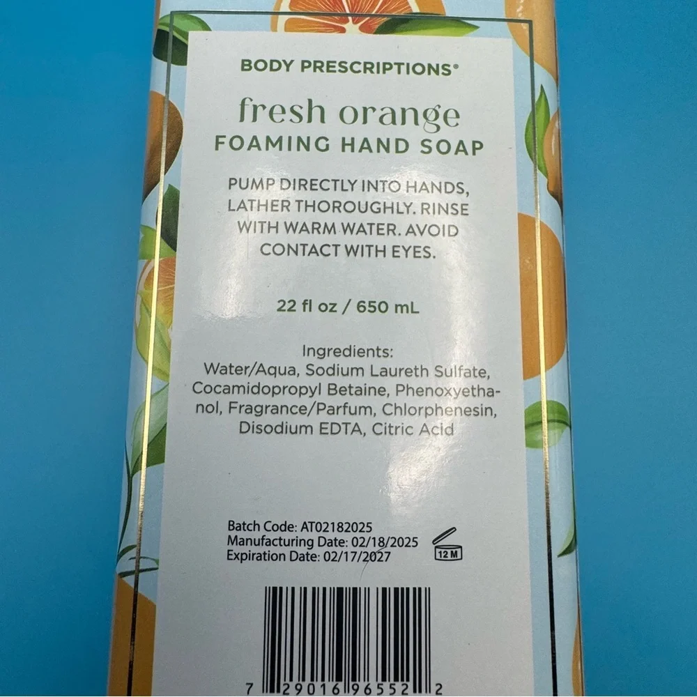 Body Prescriptions Foaming Hand Soap Fresh Orange 22 FL oz.